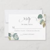 Green Botanical Leave Réponse du Mariage (Devant)