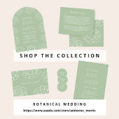 Green Botanical Modern Mariage Menu