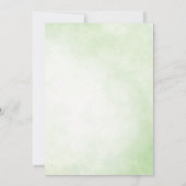 Green Botanical Wedding Invitation with Eucalyptus Kaart (Achterkant)