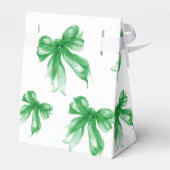 Green Bow Coquette Script Sweet 16 Thank You  Bedankdoosjes (Achterkant)