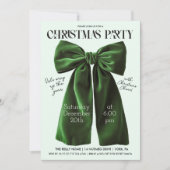 Green Bow Invitation de Noël (Devant)