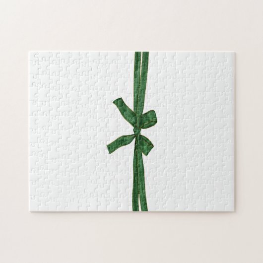 Green Bow Joyeuses vacances Puzzle de Noël (Horizontal)