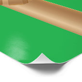 Green bowled bij cricket, perfect poster (Hoek)