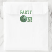 Green Bowling Ball Party sur Sticker (Sac)