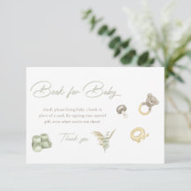 Green Boy Baby shower boekt voor Baby kaart