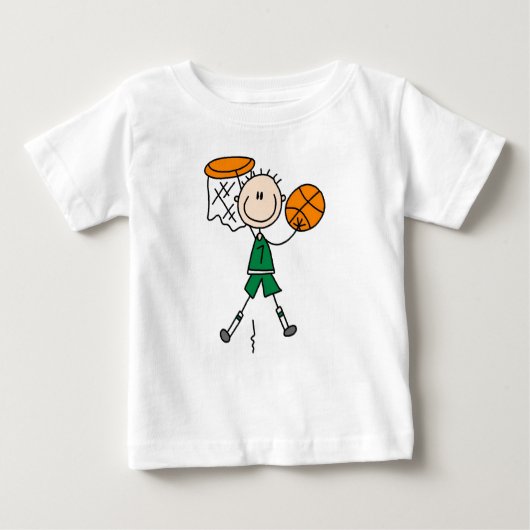 Green Boy Basketball Player t-shirts en Gifts (Voorkant)