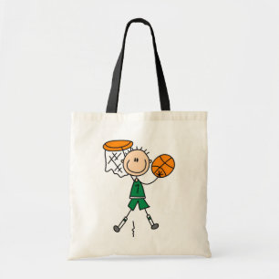 Green Boy Basketball Player t-shirts en Gifts Tote Bag