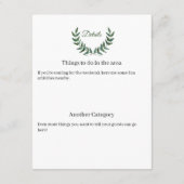 Green Branches Detail Card Informatiekaartje (Achterkant)