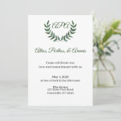 Green Branches Invitation (Debout devant)
