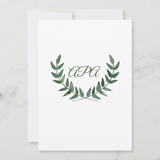 Green Branches Invitation (Dos)