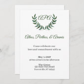 Green Branches Invitation (Devant / Derrière)