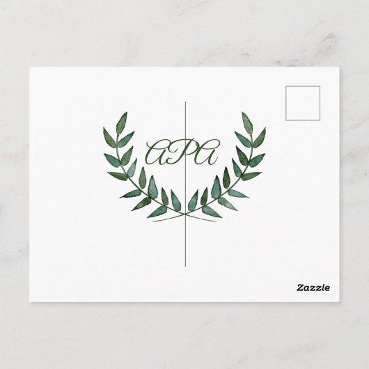 Green Branches Invitation Briefkaart (Achterkant)