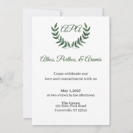 Green Branches Invitation Kaart