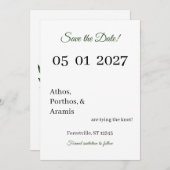 Green Branches Save the Date (Devant / Derrière)