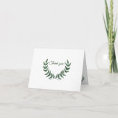 Green Branches Thank You Card Bedankkaart (Voorkant)