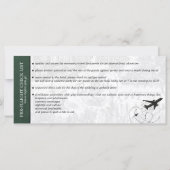 Green Brazil Mariage Boarding Pass Invitation (Dos)