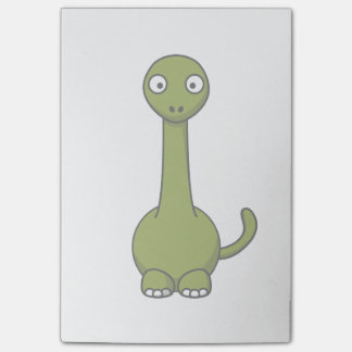 Green Brontosaurus Cartoon Post-it® Notes