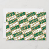 Green & Bronze Gold Graduation Photo Invitation (Dos)