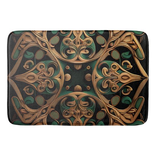 Green Bronze Ornamental Pset Decoration Badmat (Voorkant)