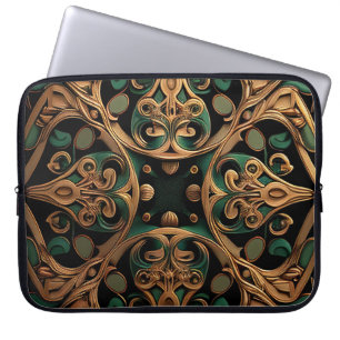 Green Bronze Ornamental Pset Decoration Laptop Sleeve