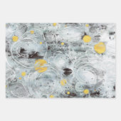 Green Brown Gray Abstract Collage Inpakpapier Vel (Voorkant 3)