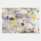 Green Brown Gray Abstract Collage Inpakpapier Vel (Voorkant 2)