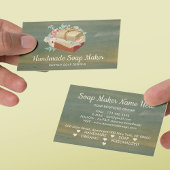 Green Brown Handmade Bath Bomb Soap Maker Visitekaartje