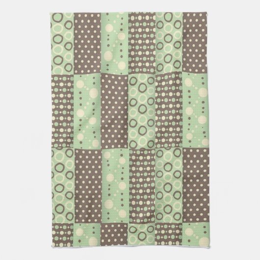 Green Brown Kitchen Hand Towel Theedoek (Verticaal)