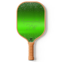 Green Brushed Metal Glitter Monogram Eenvoudig |