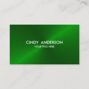 Green Brushed Metal Sheen Visitekaartje