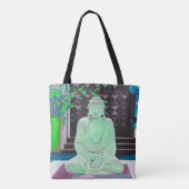 Green Buddha Canvas tas (Achterkant)