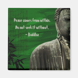 Green Buddha Magnet  Magneet