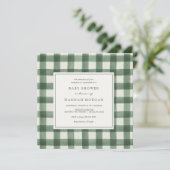 Green Buffalo Play Baby shower Invitation Kaart (Staand voorkant)