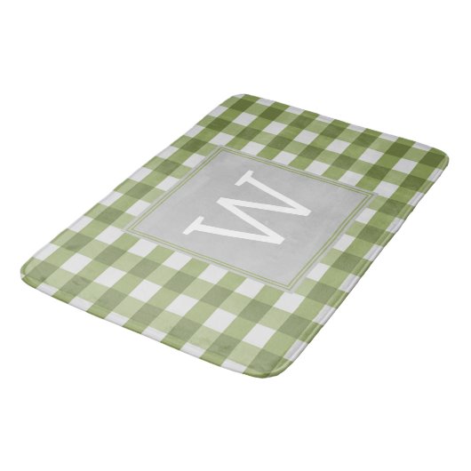 Green Buffalo Pset Monogram Bath Mat (Gekanteld)