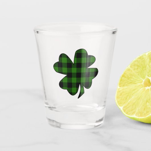 Green Buffalo Pset Shamrock Shot Glas (Voorkant)