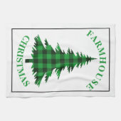 Green Buffalo Pset Tree Farmhouse kerst Theedoek (Horizontaal)