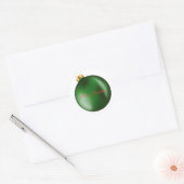 Green Bulb Ornament Sticker (Envelop)