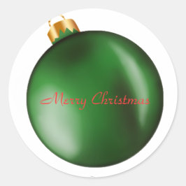 Green Bulb Ornament Sticker