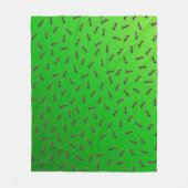 Green Bull Ants Swarm Fleece Deken (Voorkant)