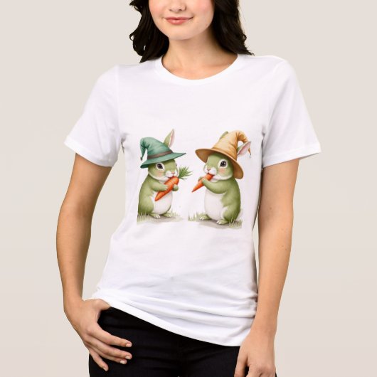 green bunnies Tri-Blend shirt (Voorkant)
