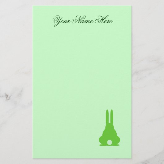 Green Bunny Briefpapier (Voorkant)