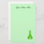 Green Bunny Briefpapier (Voorkant / Achterkant)