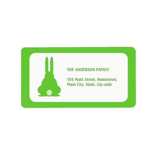 Green Bunny Etiket (Voorkant)
