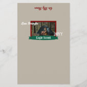 Green, Burgundy Eagle Scout Candy Bar Wrapper Flyer (Voorkant)