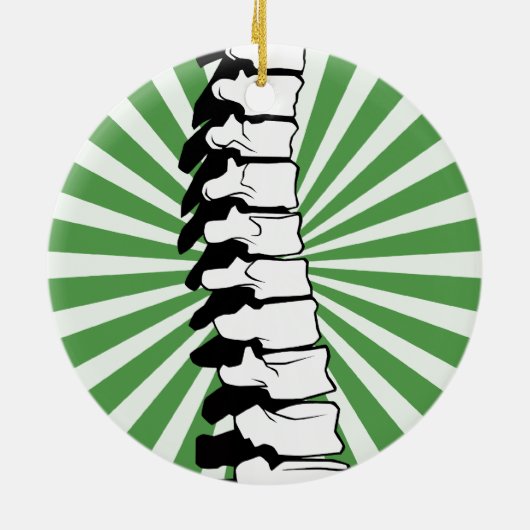Green Burst Spine Ornament (Achterkant)