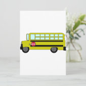 Green Bus-uitnodigingen Kaart (Staand voorkant)