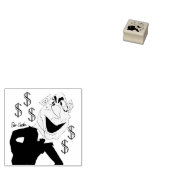 Green business executive puppet rubberstempel (Gestempeld)