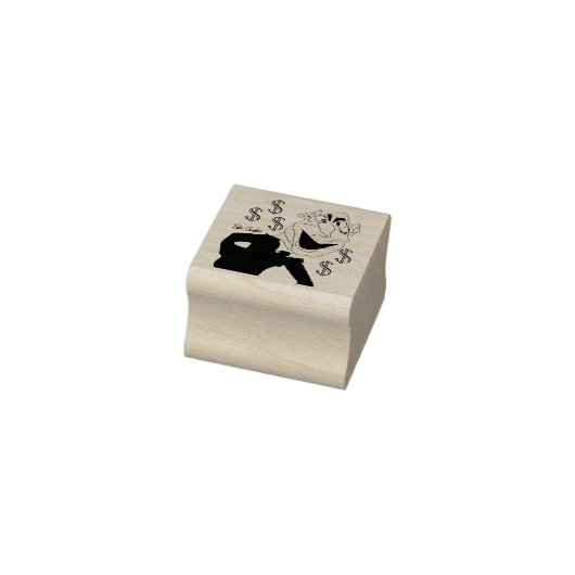 Green business executive puppet rubberstempel (Stempel)