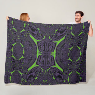 Green ButterFly 5 Fleece Deken