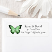 Green Butterfly-adres Etiket (Insitu)